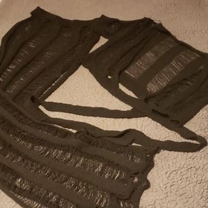 Netted top and matching skirt(split on both sides)